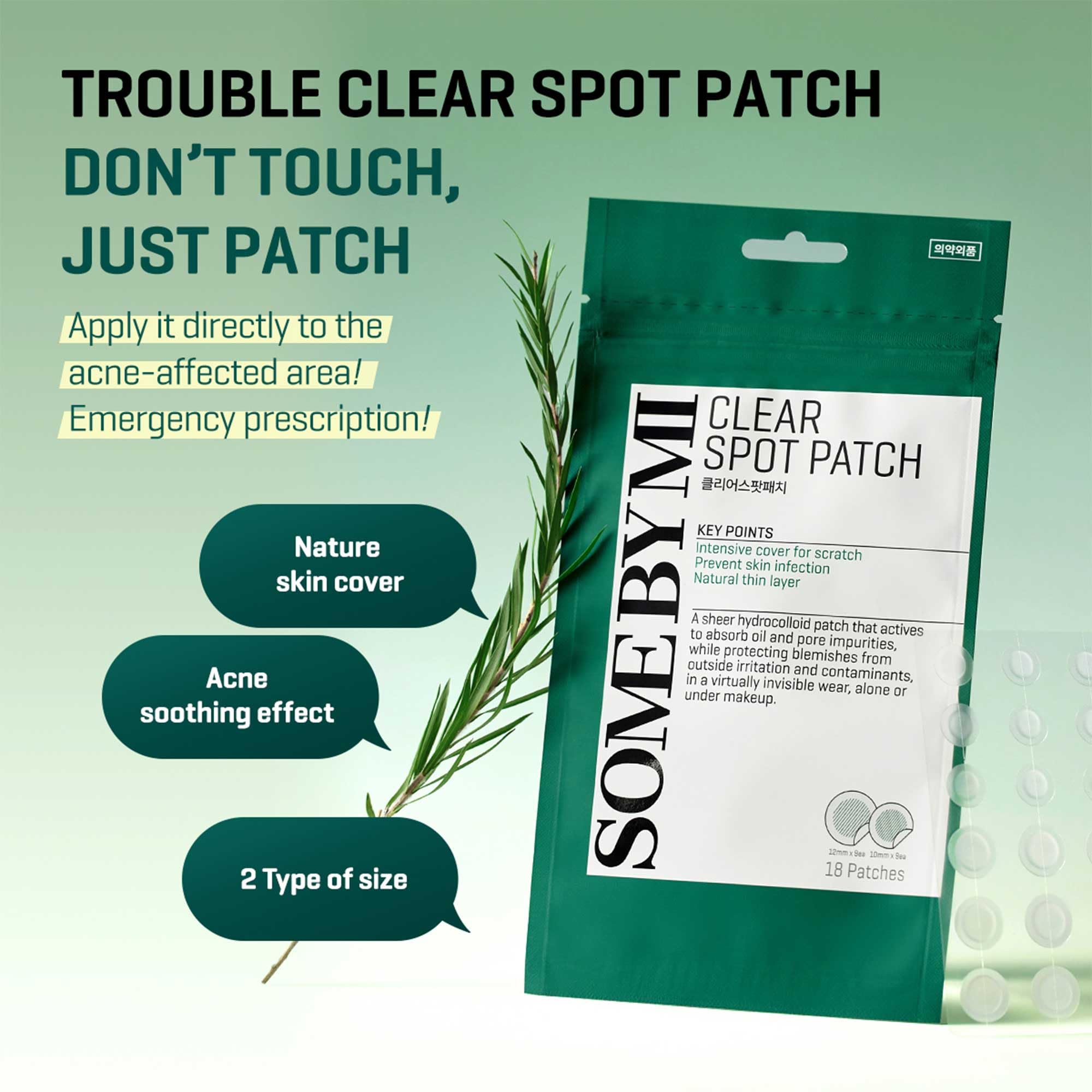 SOME BY MI 30 Days Miracle Clear Spot Patch - Pack of 5, 90 Counts, 2 Size(10mm 45Counts, 12mm 45Counts) - Invisible Hydrocolloid Skin Trouble and Pimple Patch with No Irritation - Korean Skin Care - Image 4