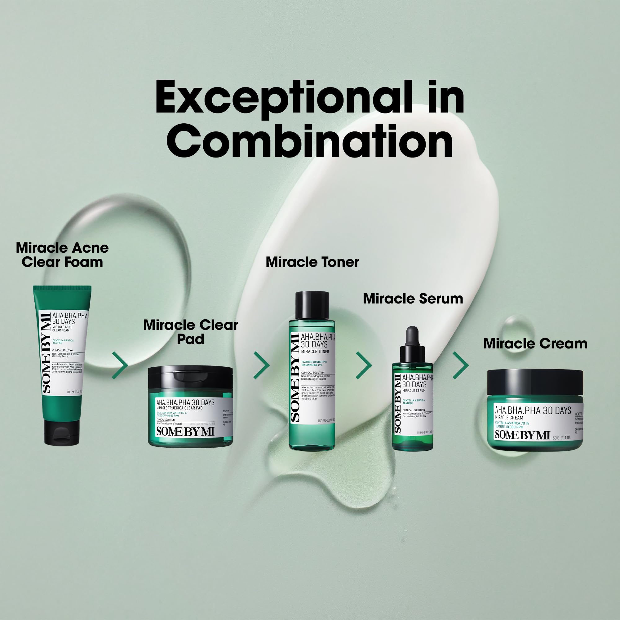 SOME BY MI AHA BHA PHA 30 Days Miracle Serum - 1.69oz, 50ml - Daily Centella Ampoule Serum with Niacinamide for Soothing, Calming and Clear Skin - Pore, Sebum and Blackhead Care - Korean Skin Care - Image 8