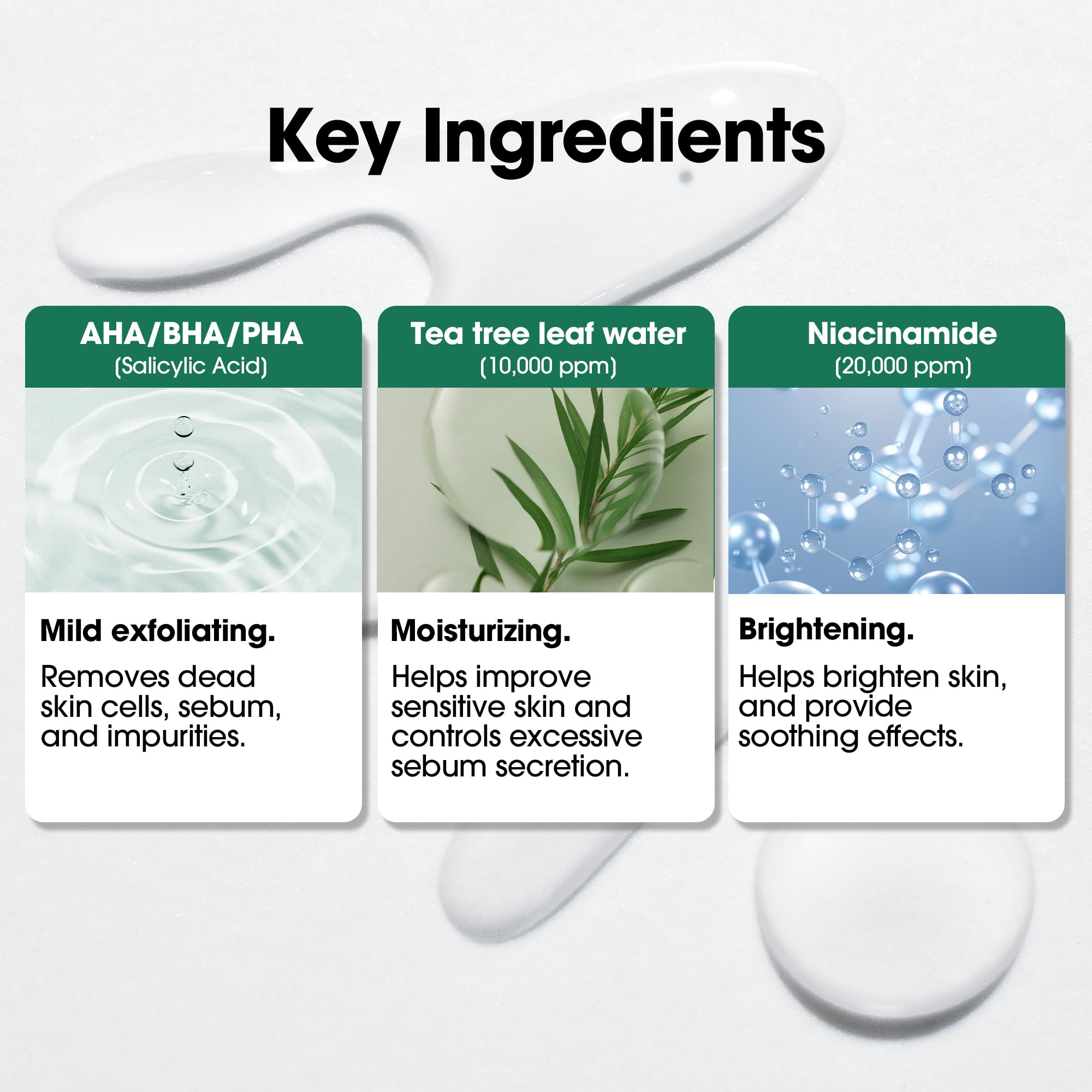 SOME BY MI AHA BHA PHA 30 Days Miracle Toner – 5.07oz, 150ml – Korean Salicylic Acid Exfoliating Face Toner for All Skin Types – Daily Pore Care & Oil Control with 2% Niacinamide – Korean Skin Care - Image 3