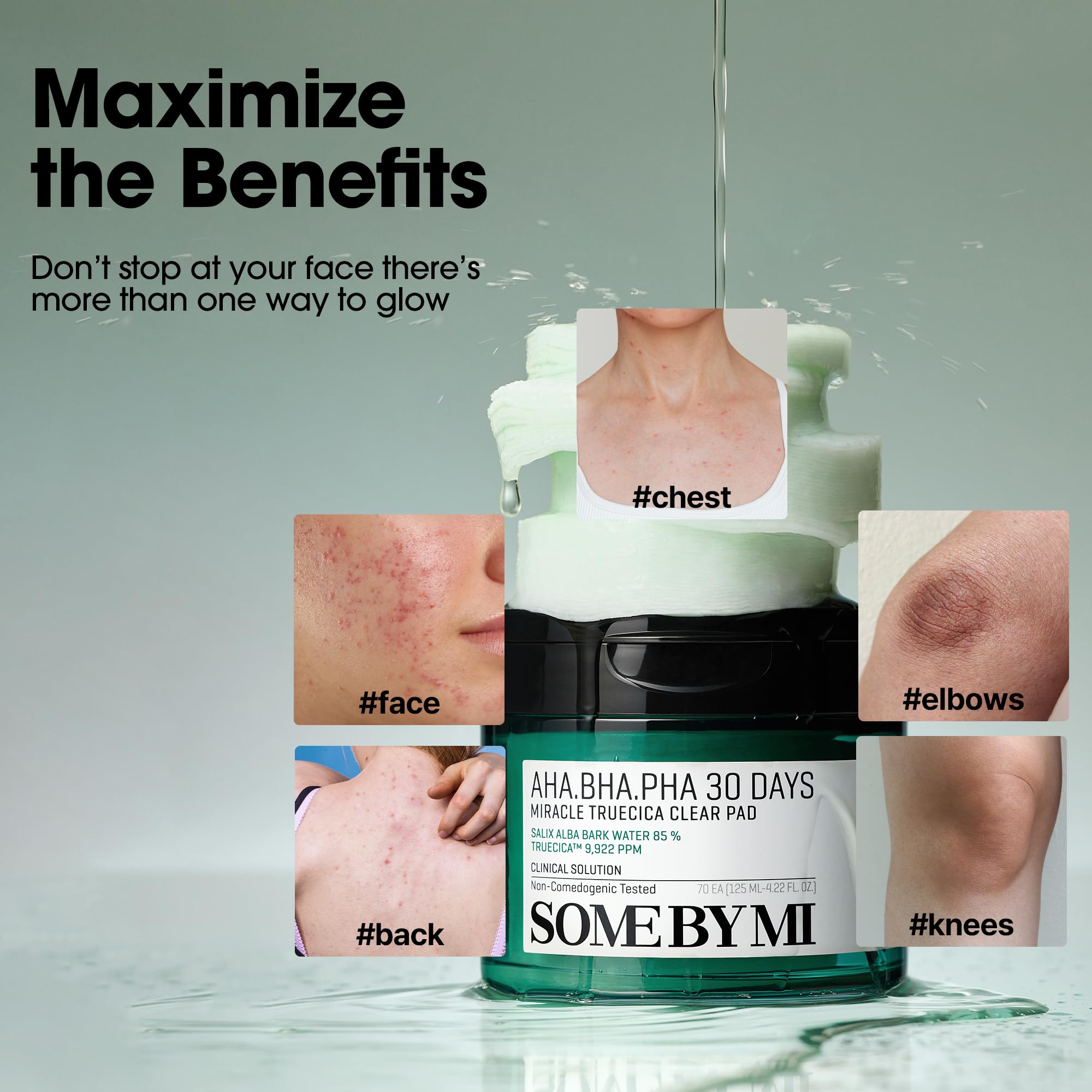 SOME BY MI AHA BHA PHA 30 Days Miracle Truecica Clear Pad – 70 Pads – Korean Exfoliating Centella Face Toner Pads – Gently Clears Impurities, Refines Pores & Smooths Skin Texture – Korean Skin Care - Image 9