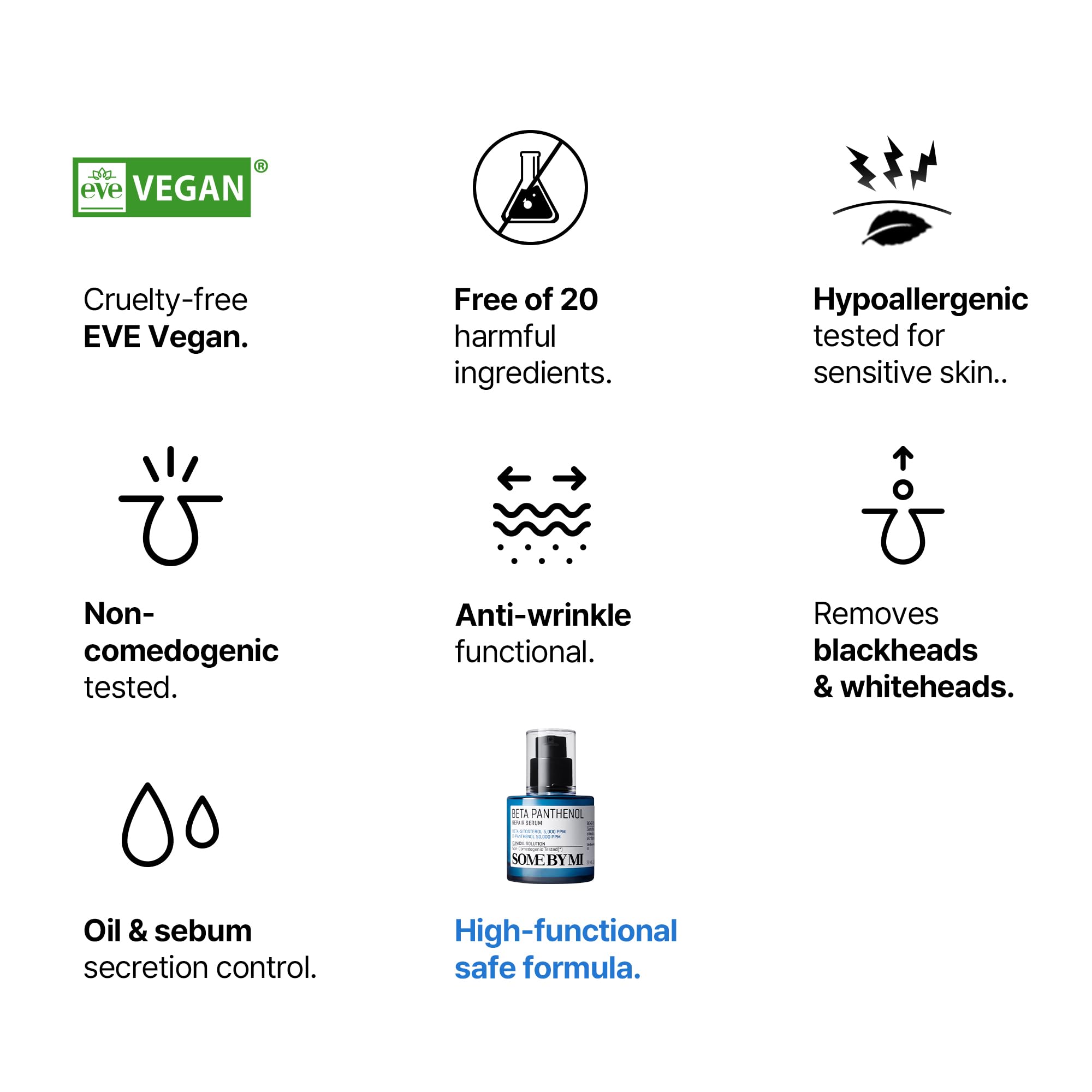 SOME BY MI Beta-Panthenol Repair Serum – 1.01oz, 30ml – Korean Hydrating Hyaluronic Acid Serum for Face – Daily Barrier Repair & Soothing Formula with Beta-Sitosterol & Panthenol – Korean Skin Care - Image 5