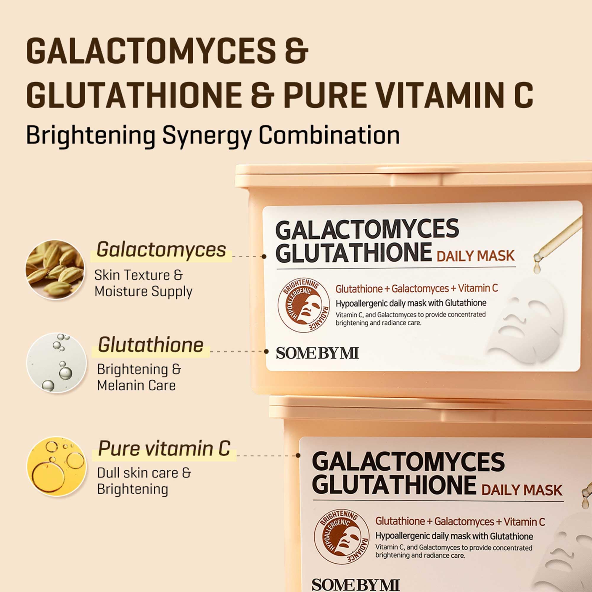 SOME BY MI Galactomyces Pure Vitamin C Glow Toner & Glutathione Daily Mask - Image 7
