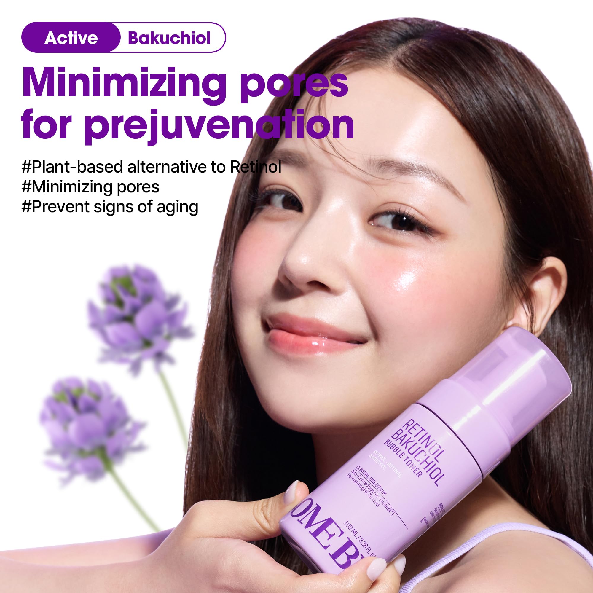 SOME BY MI Retinol Bakuchiol Bubble Toner – 3.4oz, 100ml – Korean Retinol Face Toner for Glass Skin – Hydration, Radiance & Calming Care with Hyaluronic Acid, Centella & Niacinamide – Korean Skin Care - Image 6
