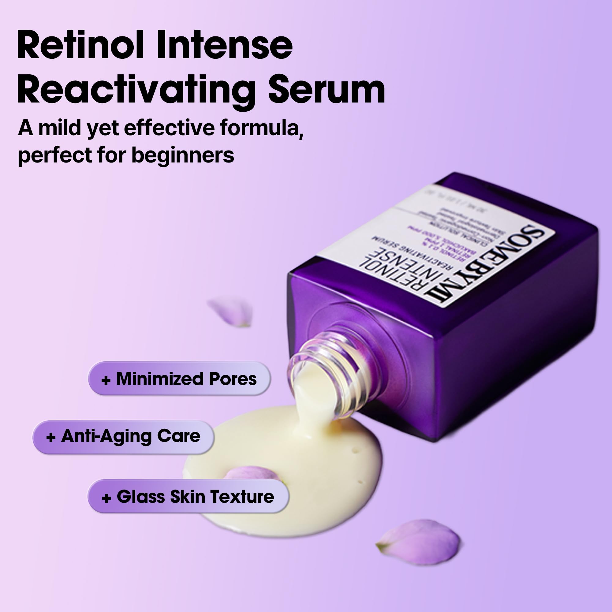 SOME BY MI Retinol Intense Reactivating Serum – 1.01oz, 30ml – Korean Bakuchiol Retinol Serum for Face Firming – Improves Signs of Aging, Minimizes Pore Size & Refines Skin Texture – Korean Skin Care - Image 3
