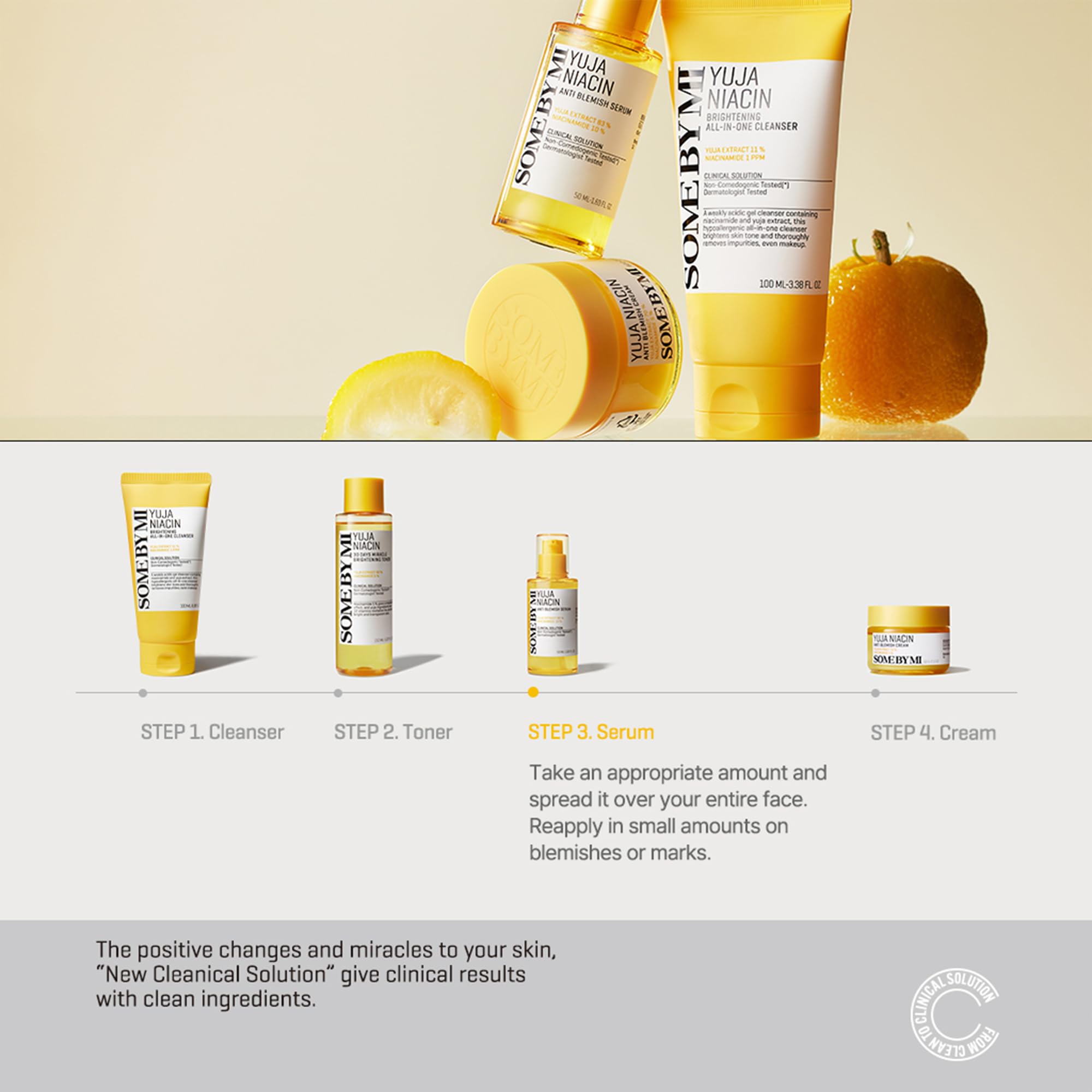 SOME BY MI Yuja Niacin Anti Blemish Serum – 1.69oz, 50ml – Korean 10% Niacinamide & Vitamin C Serum to Brighten Dull-Looking Skin – Dark Spot Remover for Pigmentation & Melasma – Korean Skin Care - Image 9