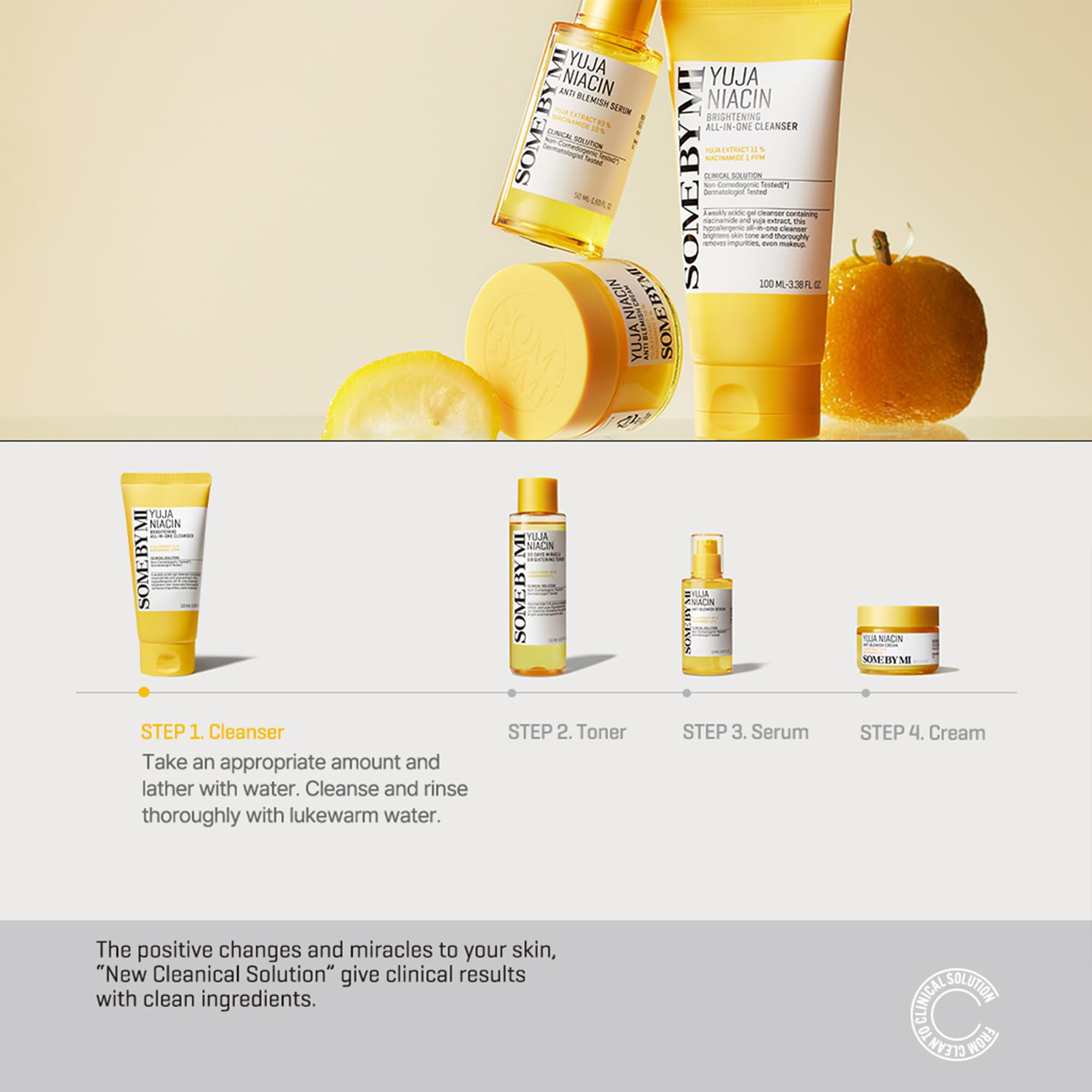 SOME BY MI Yuja Niacin Brightening All in One Cleanser - 3.38Oz, 100ml - Mild Daily Face Wash for Dull-Looking Skin - Low pH Formula with No Irritation - Pore and Sebum Care - Korean Skin Care - Image 8