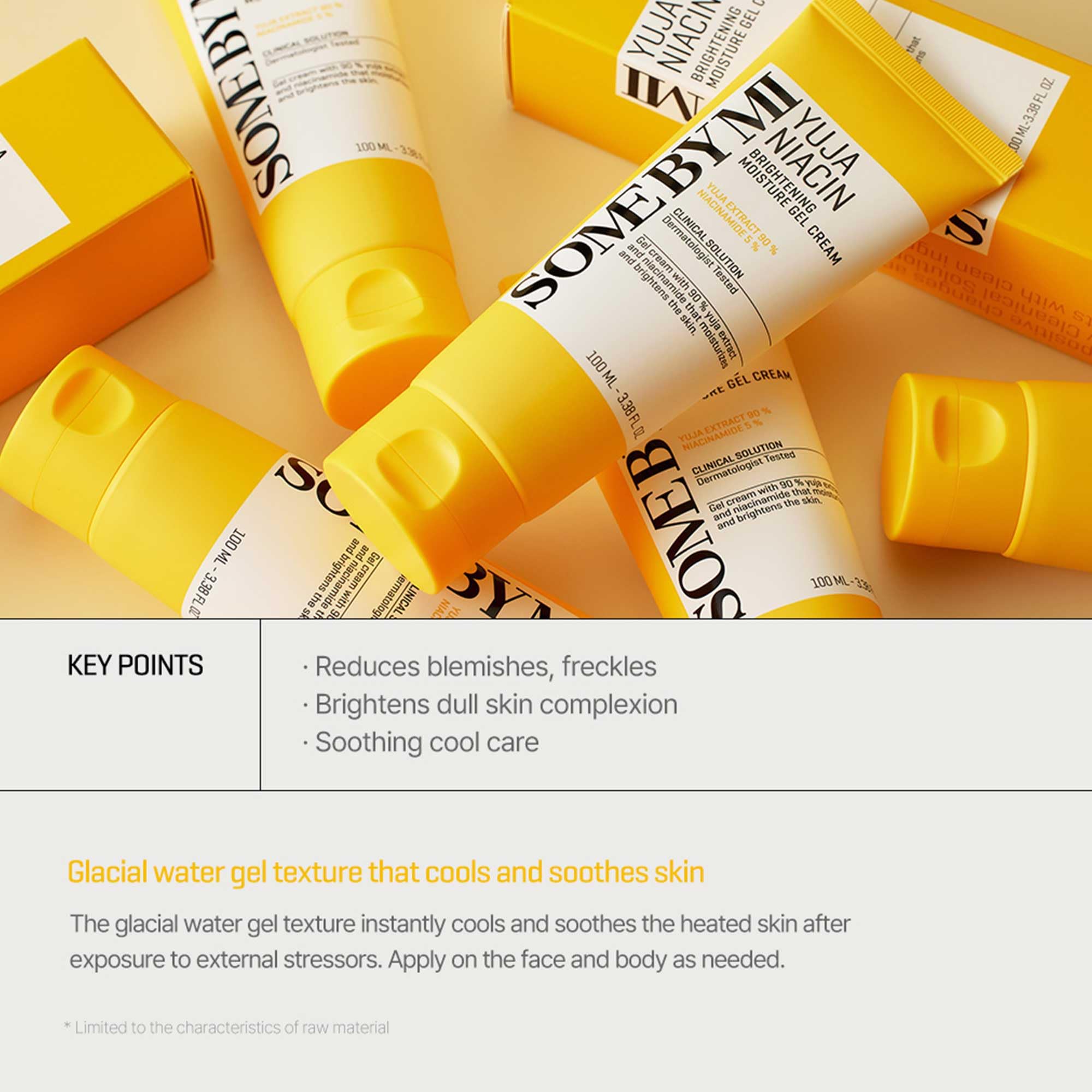 SOME BY MI Yuja Niacin Brightening Moisture Gel Cream - 3.38Oz, 100ml - Made from 10 Vitamin for Dull-Looking Skin - Mild Moisturizer for Skin Calming, Melasma and Blemish Care - Korean Skin Care - Image 4